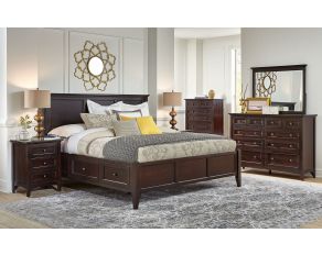 Westlake Storage Bed Collection in Dark Mahogany