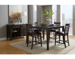 Bristol Point Gathering Height Dining Set in Warm Grey