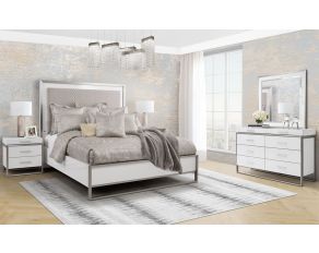 Marquee Panel Bedroom Set in Cloud White