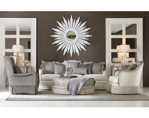 Giovanna Living Room Set in Silver