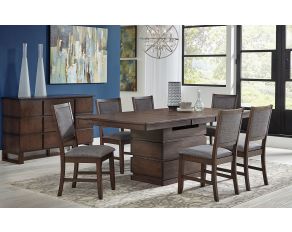 Chesney Storage Dining Set in Falcon Brown