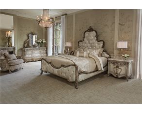 Platine de Royale Panel Bedroom Set in Antique Platinum