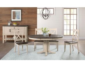 Huron Dining Set in Distressed Cocoa and Chalk