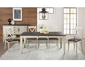 Huron Leg Dining Set in Distressed Cocoa and Chalk