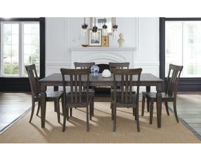 Kingston Leg Dining Set in Dark Grey