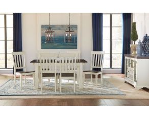 Mariposa Leg Dining Set in Cocoa Bean and Chalk