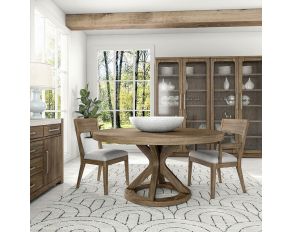 Stockyard Round Dining Set in Light Wood