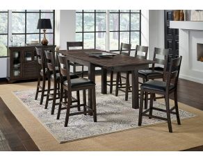 Mariposa Gathering Height Dining Set in Warm Grey