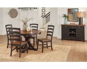 Stormy Ridge Oval Dining Set in Chickory Black