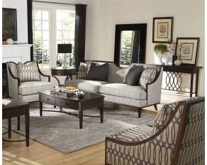 Intrigue Harper Living Room Set in Mineral