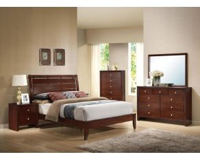 Ilana Panel Bedroom Collections in Brown Cherry