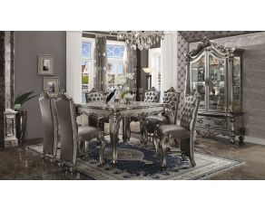 Versailles Counter Height Dining Set in Antique Platinum