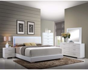 Lorimar Panel Bedroom Collections in White