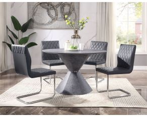 Ansonia Round Dining Set in Gray