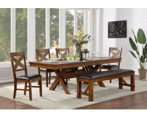 Apollo Trestle Dining Set in Walnut