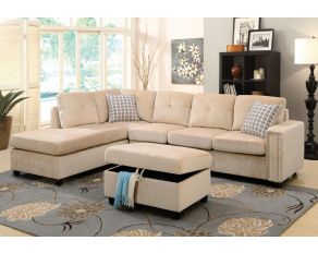 Belville Living Room Set in Beige