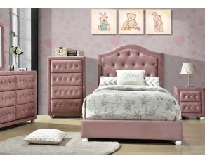 Reggie Upholstered Bedroom Collections in Pink