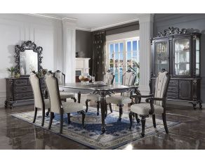 House Delphine Dining Set in Charcoal Finish