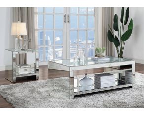 Malish Occasional Table Set in Mirrored Finish