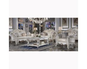 Vendom Living Room Set in Champagne and Antique Pearl Finish