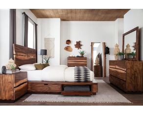 Winslow Storage Bedroom Set in Smokey Walnut and Coffee Bean