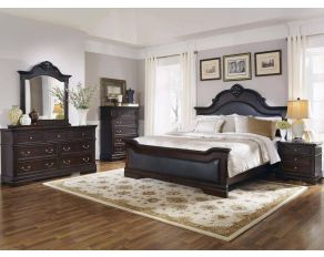 Cambridge Panel Bedroom Set in Cappuccino And Brown