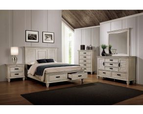 Franco Storage Bedroom Set in Antique White