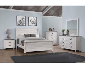 Stillwood Sleigh Bedroom Set in Vintage Linen