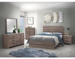 Brantford Panel Bedroom Set in Barrel Oak