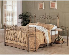 Sydney Metal Bedroom Set in Antique Brushed Gold