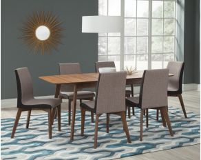 Redbridge Leg Dining Room Set in Natural Walnut