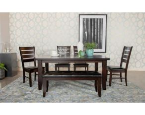 Dalila Rectangular Dining Room Set in Cappuccino