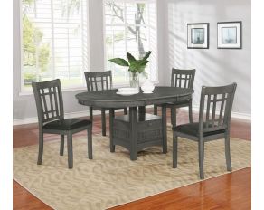 Lavon Storage Dining Room Set in Medium Grey