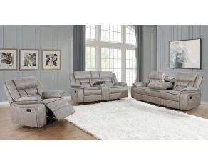 Greer Living Room Set in Taupe