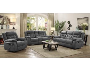 Higgins Living Room Set in Grey