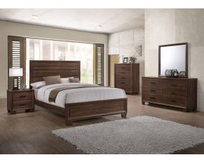 Brandon Bedroom Set in Medium Warm Brown