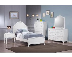 Dominique Panel Bedroom Set in White