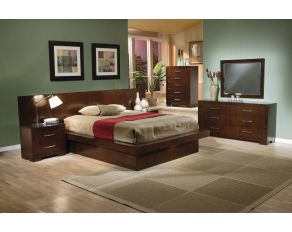 Jessica Platform Bedroom Set in Cappuccino