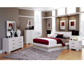 Jessica Platform Bedroom Set in White