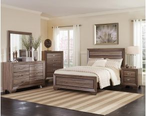 Kauffman Panel Bedroom Set in Washed Taupe