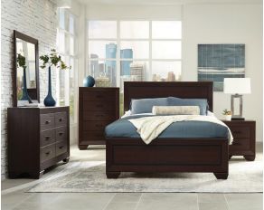 Kauffman Panel Bedroom Set in Dark Cocoa