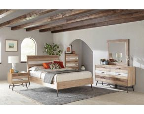 Marlow Platform Bedroom Set in Rough Sawn Multi