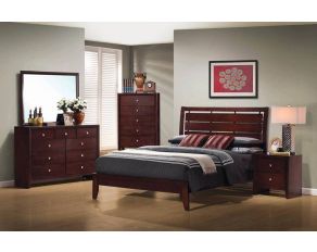 Serenity Bedroom Set in Rich Merlot