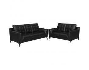 Moira Living Room Set in Black