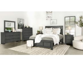 Lorenzo Panel Bedroom Set in Dark Grey