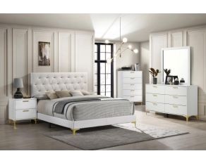 Kendall Wooden Bedroom Set in White