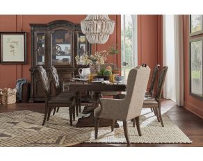 Durango Trestle Dining Set in Willadeene Brown