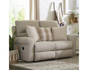 Westport Power Lay Flat Reclining Loveseat in Cement