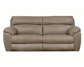 Costa Power Lay Flat Reclining Sofa in Putty