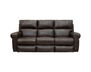 Torretta Power Lay Flat Reclining Sofa in Chocolate